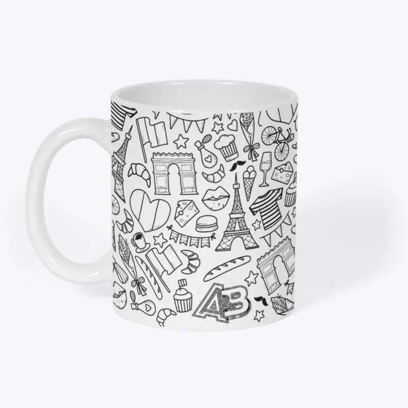 COLLAGE PARIS A&B MUG